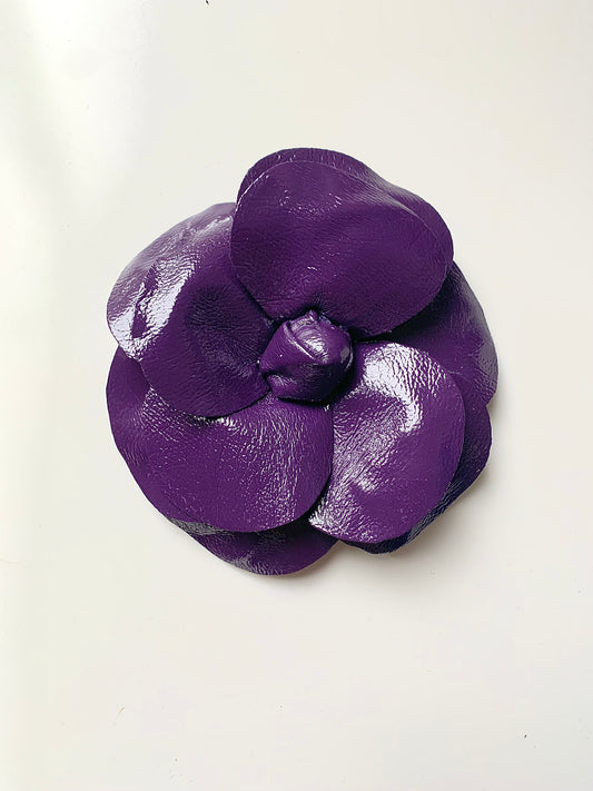 Flower Brooch | Vinyl Purple Large