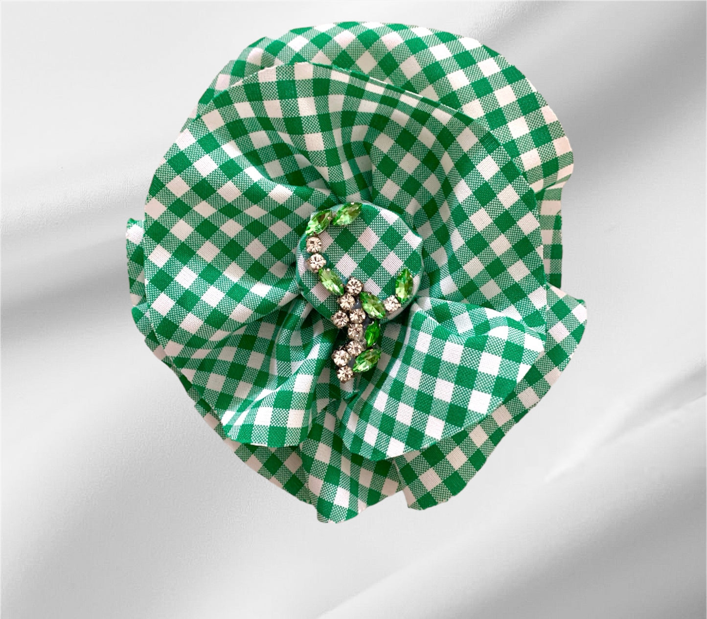 Brooch | Cotton Green-White Large