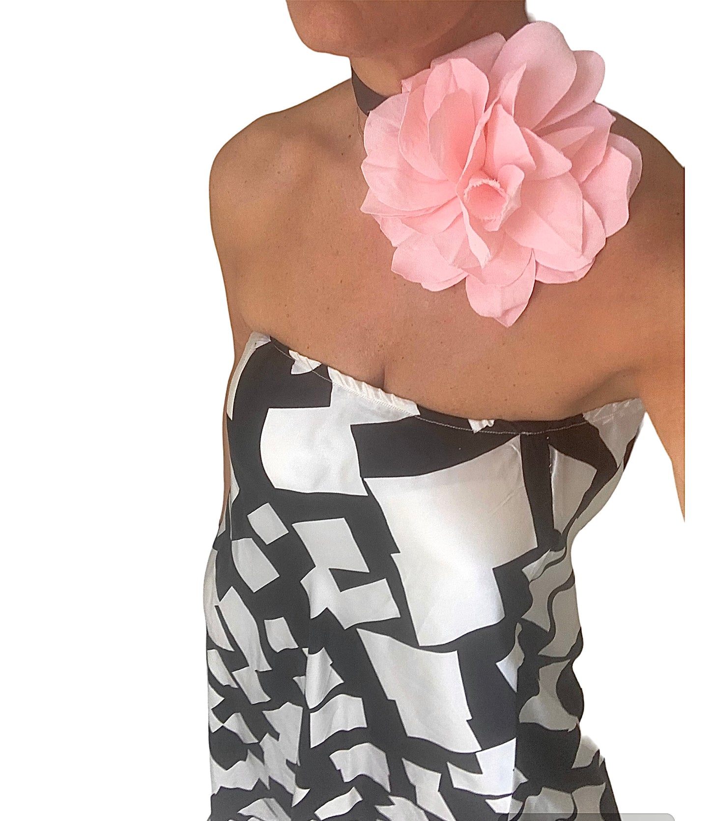 Βrooch | Silk-Linen pink Large