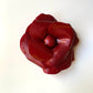 Flower Brooch | Vinyl Deep Red  Small