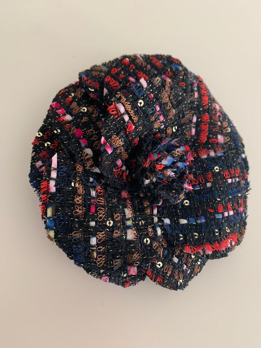 Flower Brooch | Tweed Multicolor Small