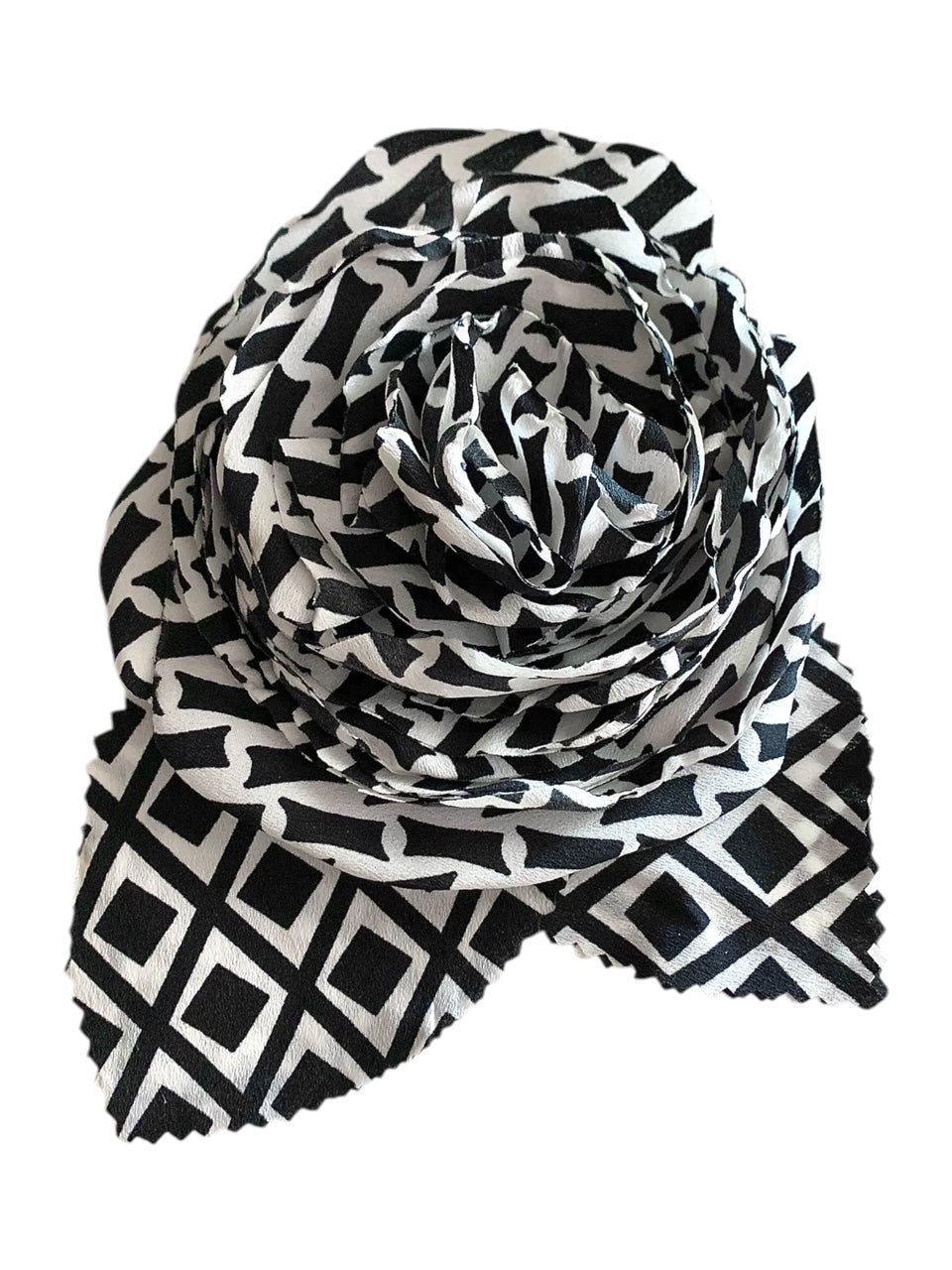 Brooch | Silk Black&White Large