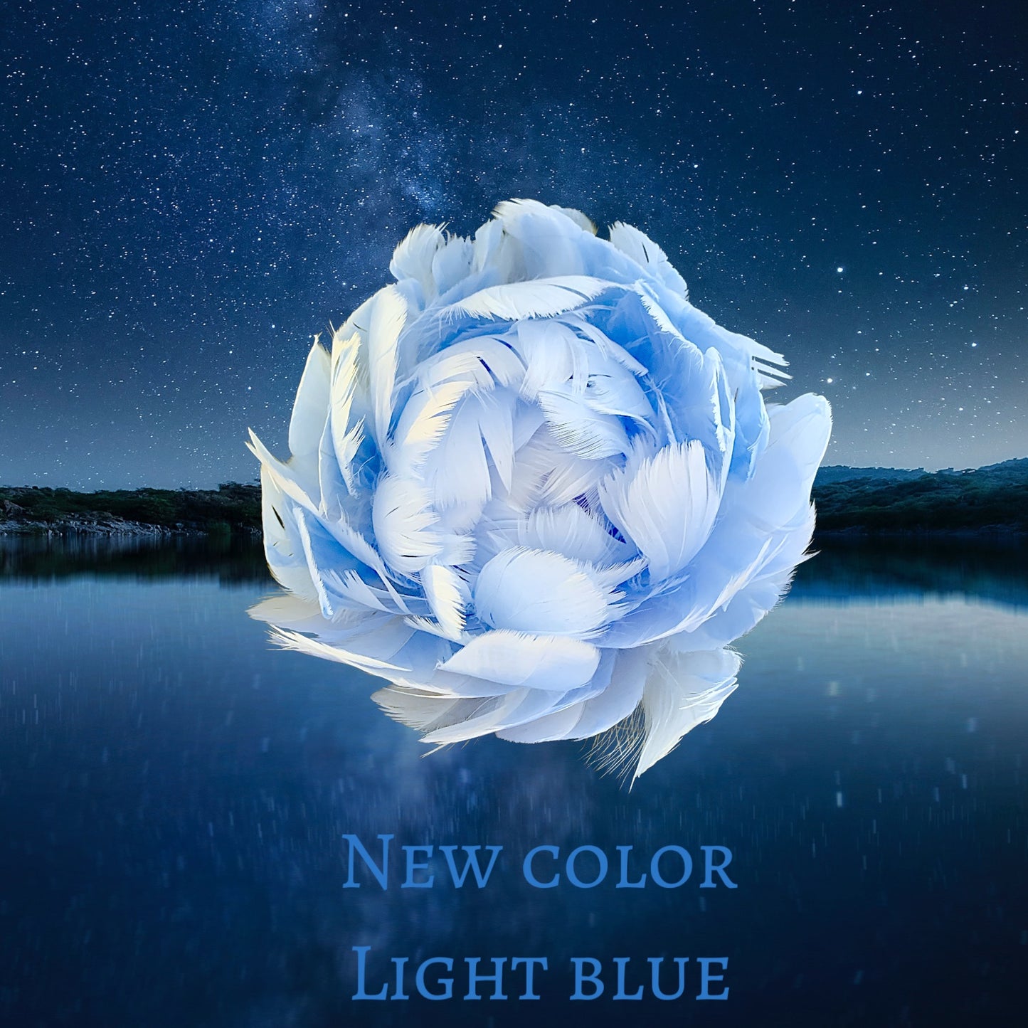 Feather Peony | Light Blue