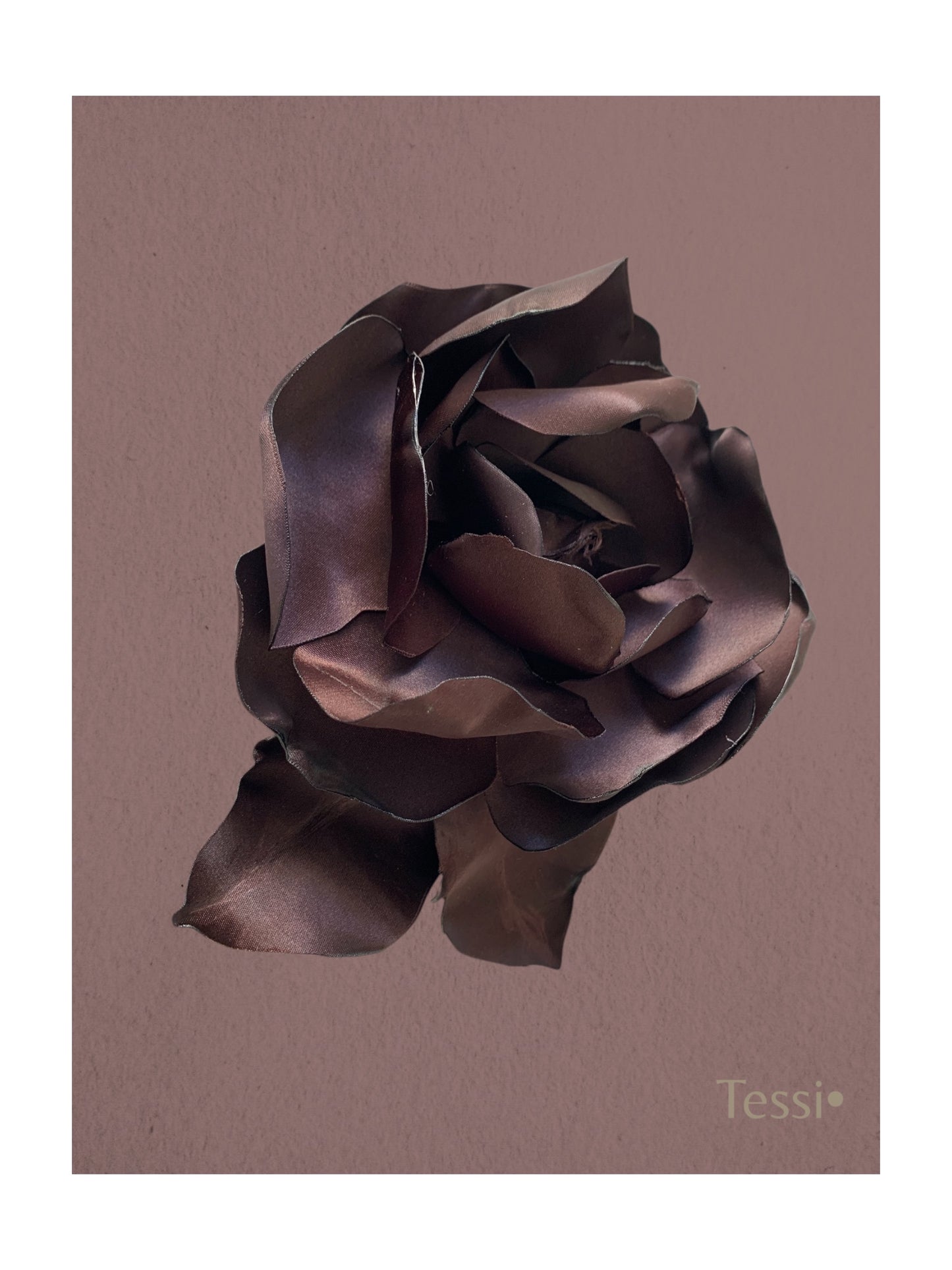 Brooch |Satin Brown Large