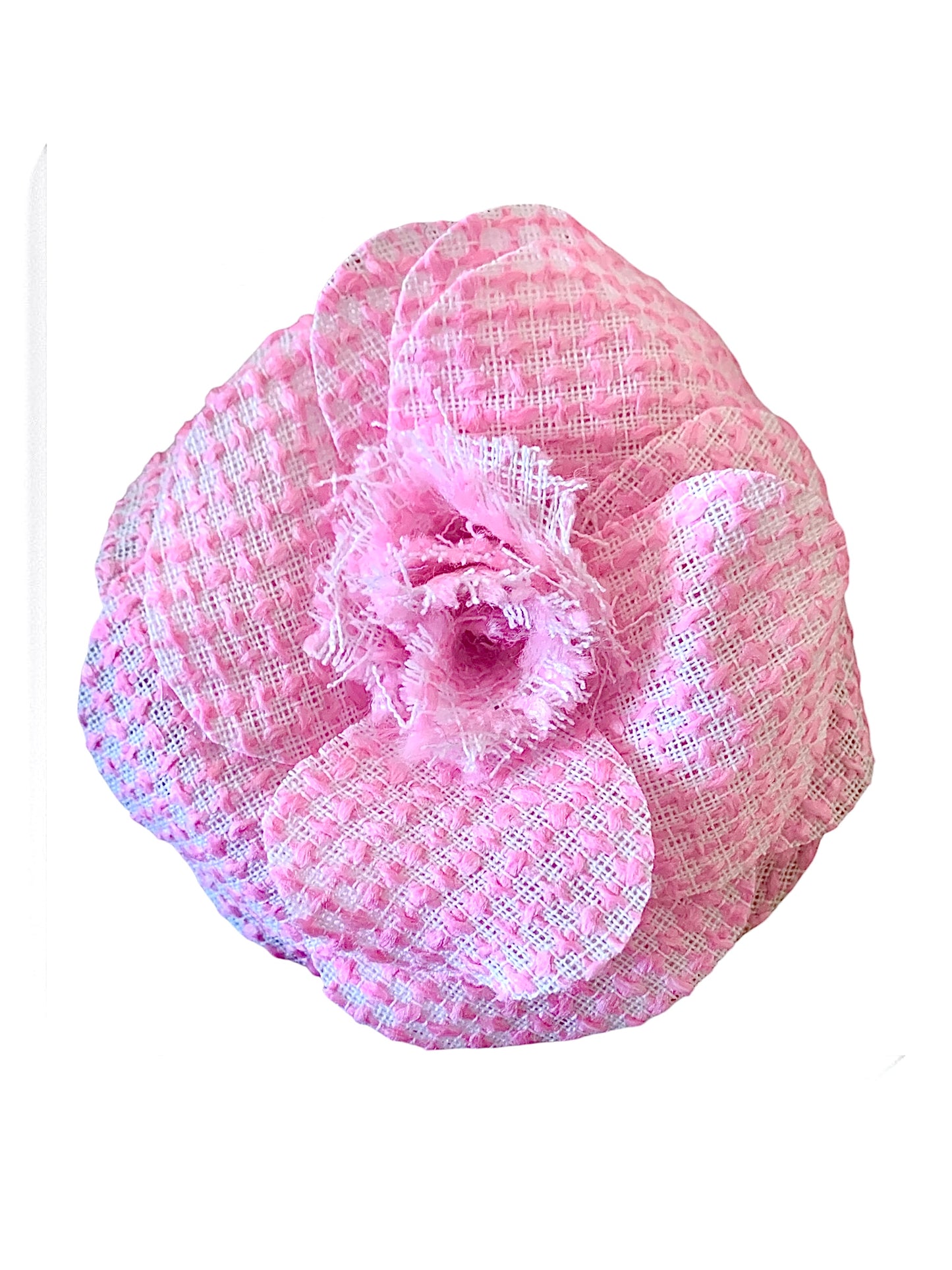 Flower Brooch | Cotton Pink-White Small