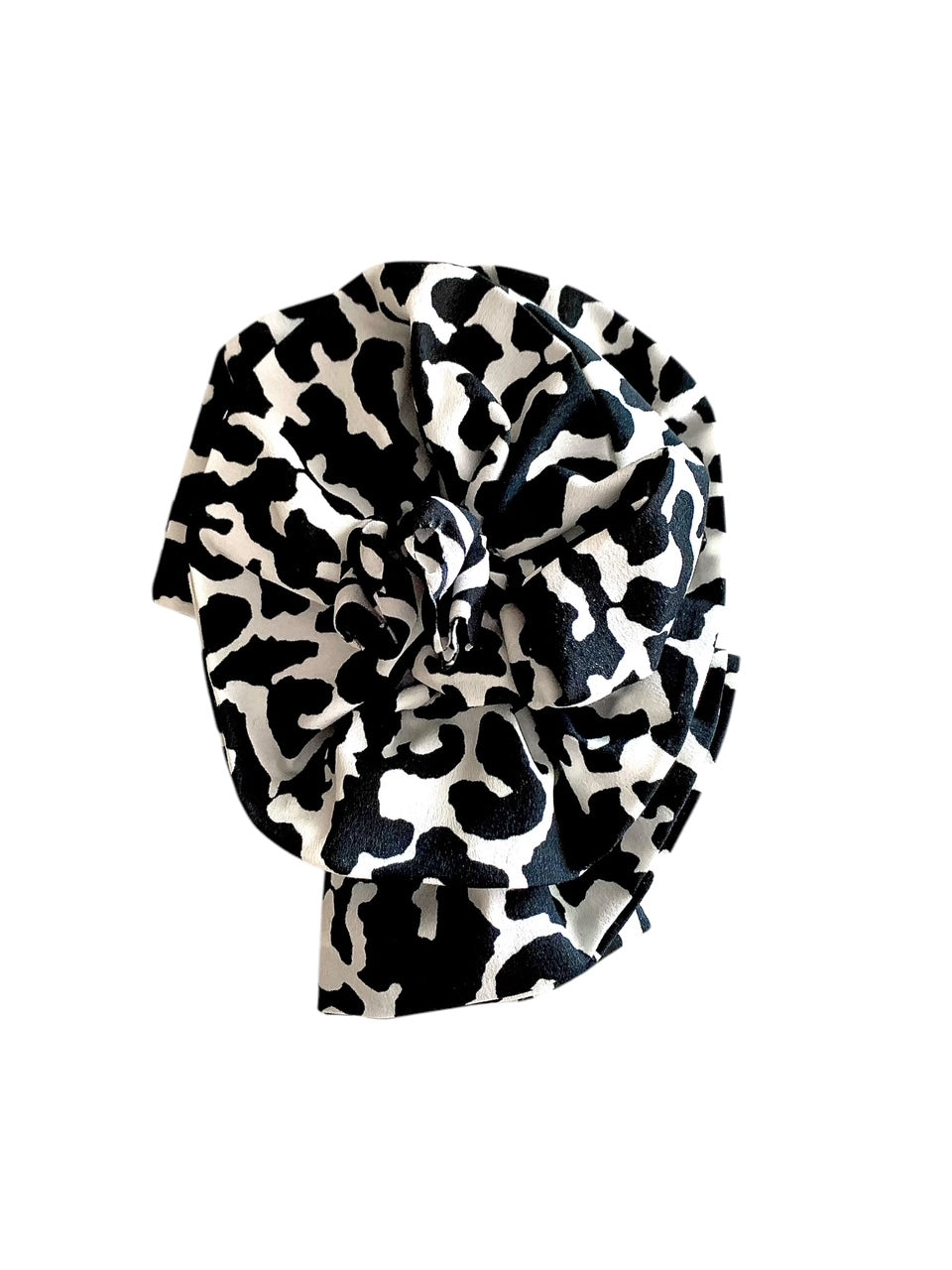 Large Brooch | Silk Black&White Large