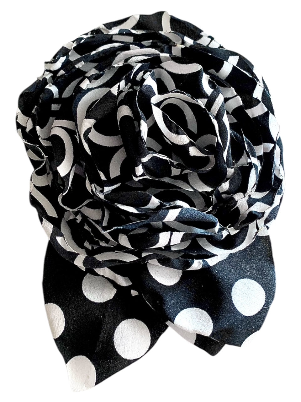 Brooch | Silk Black&White Large