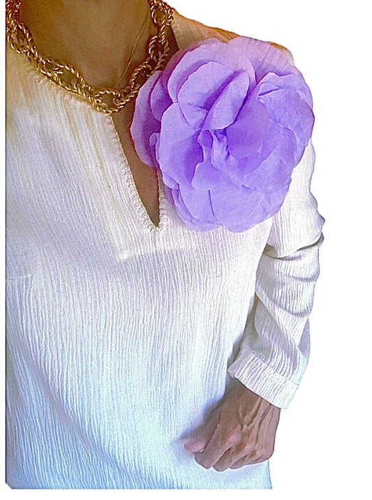 Brooch | Silk lilac Large