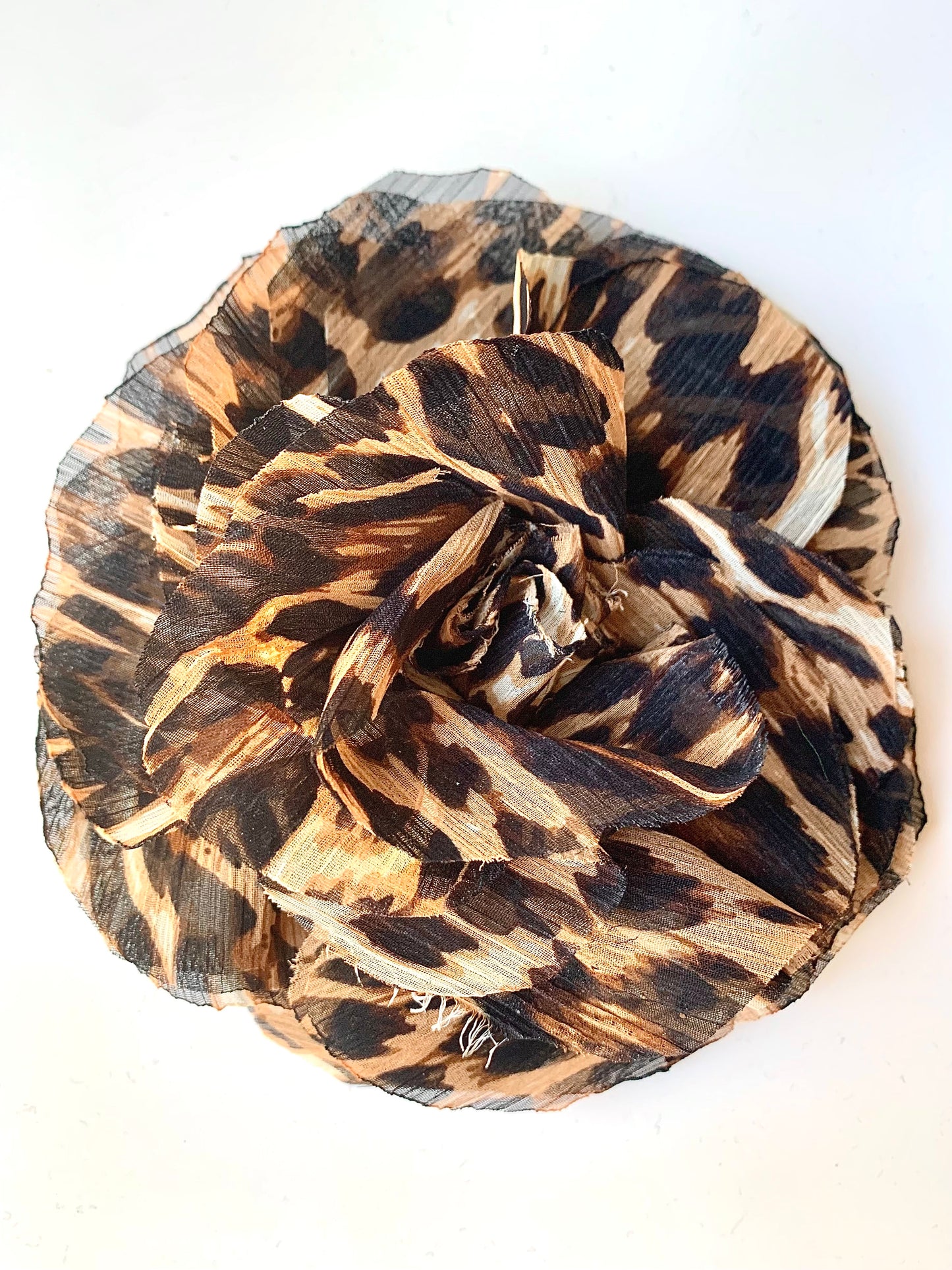 Brooch | Chiffon Leopard Print Large