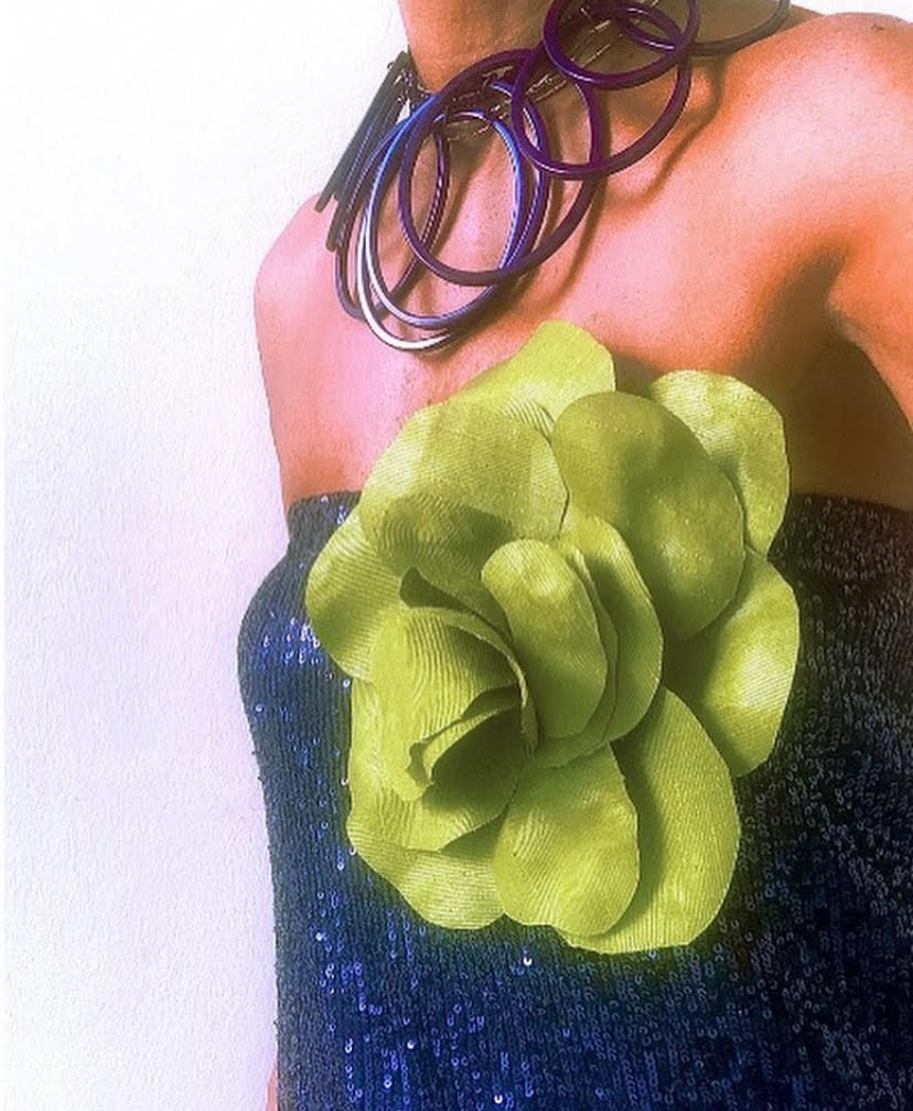 Flower Brooch| Lime Large