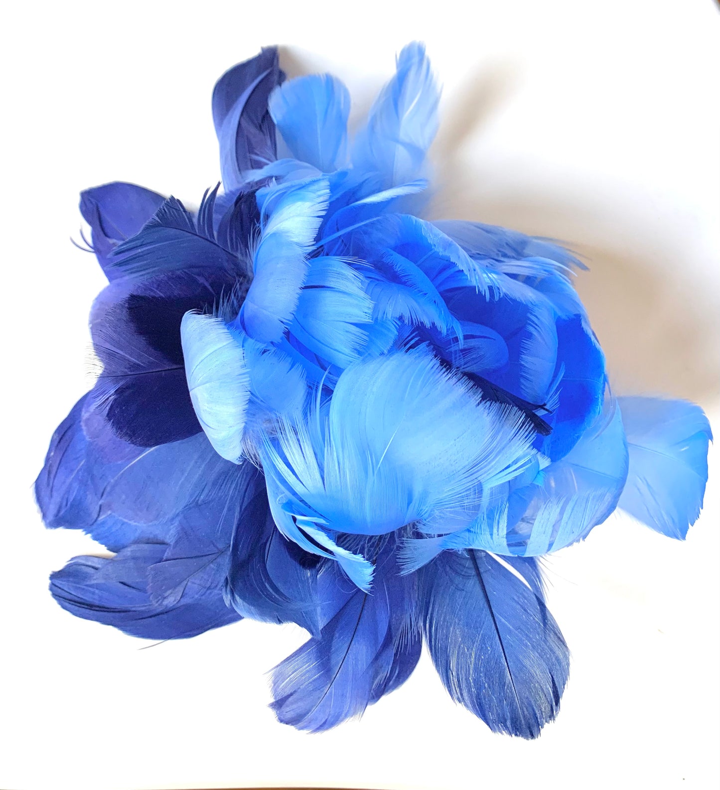 Feather Peony | Feather Blue-Light Blue