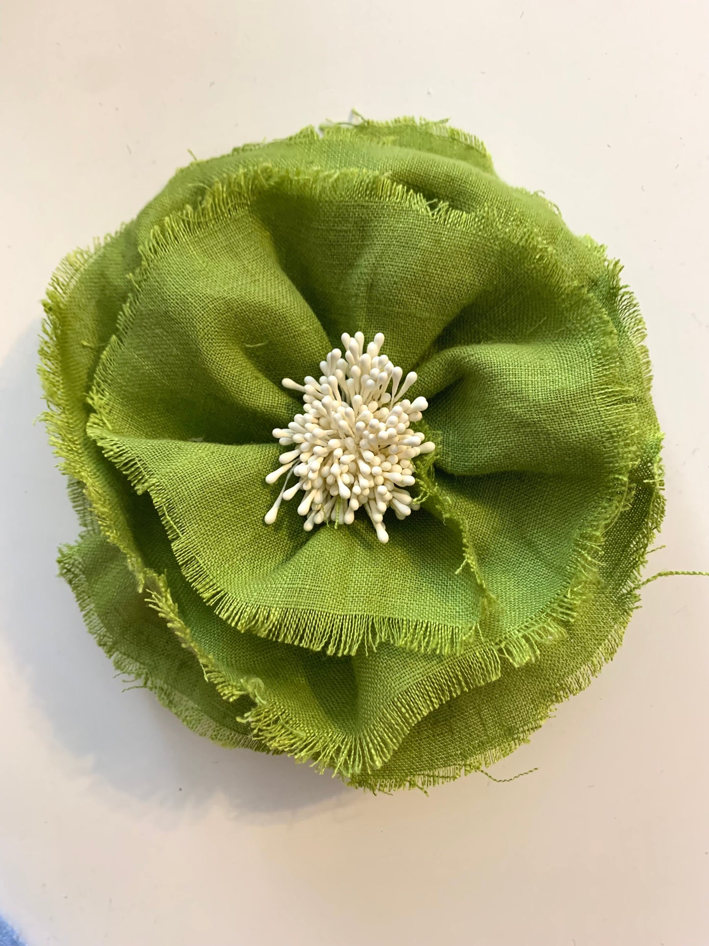 Brooch | Linen Lime Large