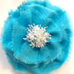 Brooch | Linen Turquoise Large