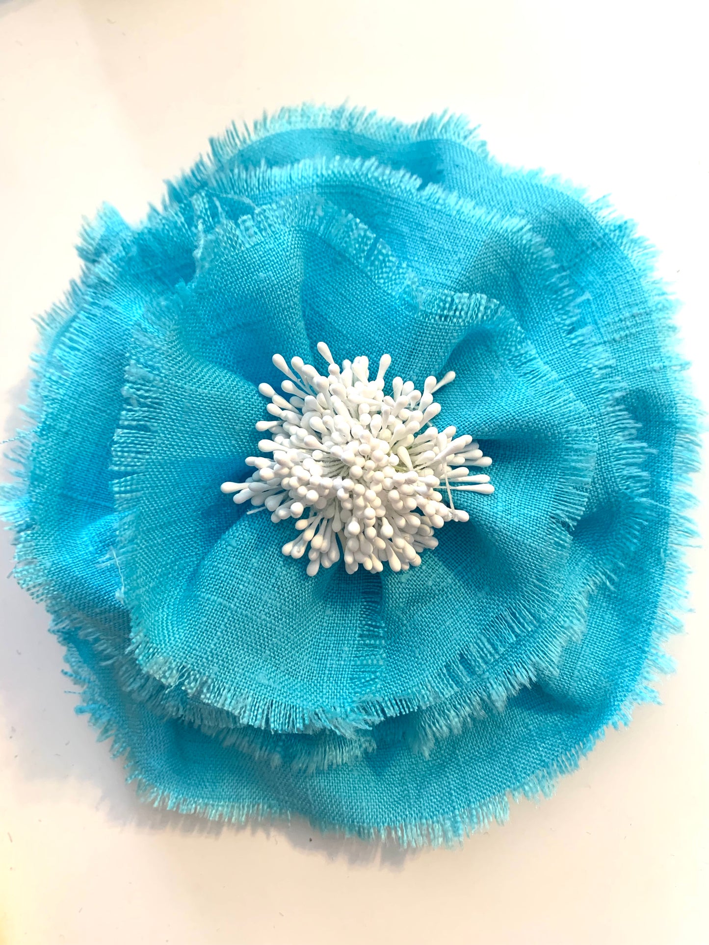 Brooch | Linen Turquoise Large