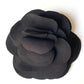 Flower Brooch | Wool Black Large