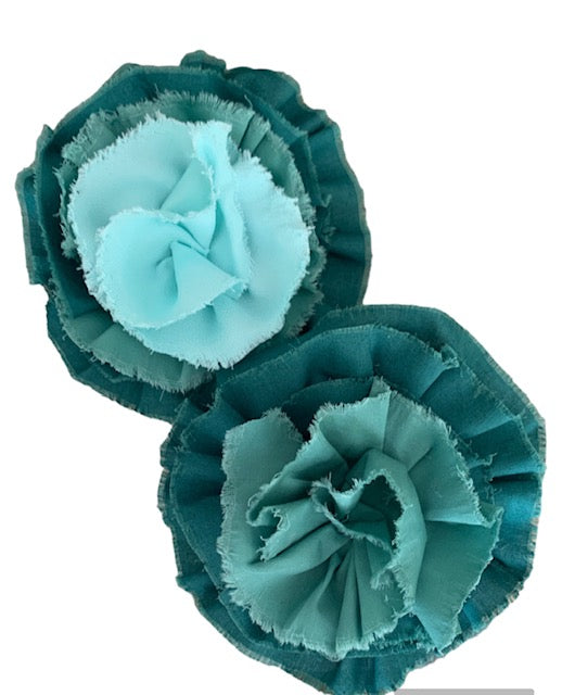 Brooch | Cotton-Silk 3 Shades of Green Large