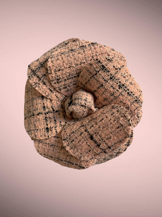 Fower Brooch/Tweed Camellia Small