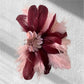 Feather Brooch | Pink Burgundy Large