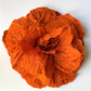 Flower Brooch | Silk Burnt Orange Large