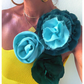 Brooch | Cotton-Silk 3 Shades of Green Large